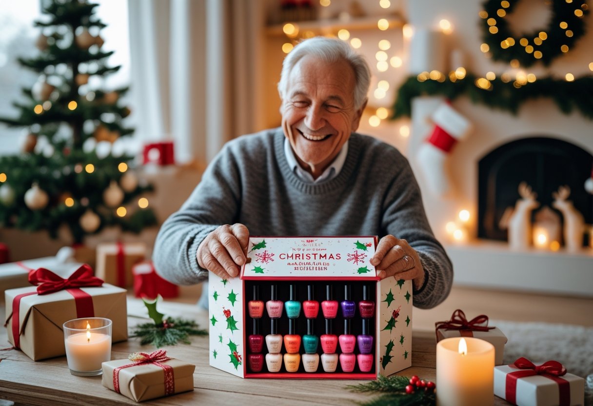 Den perfekte julegave til farfar en neglelak julekalender